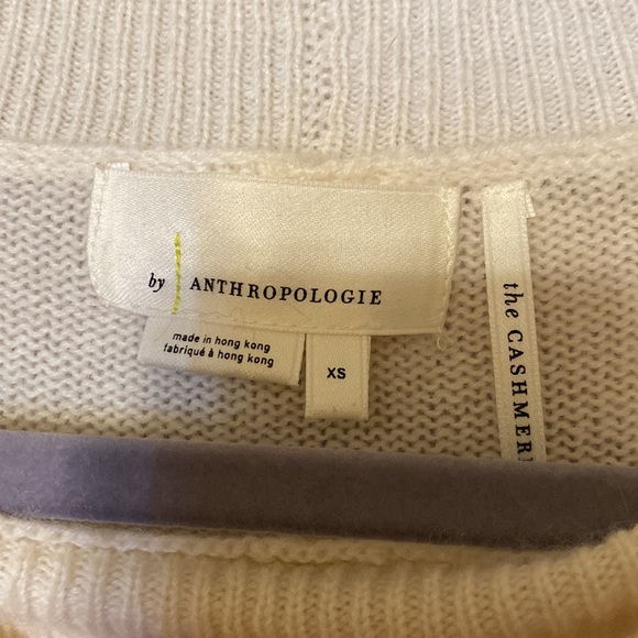White Anthropologie Cashmere Sweater - Picture 5 of 5